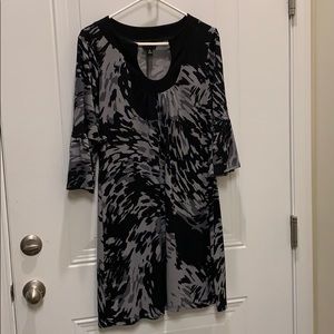 Cute black & gray knee length dress.